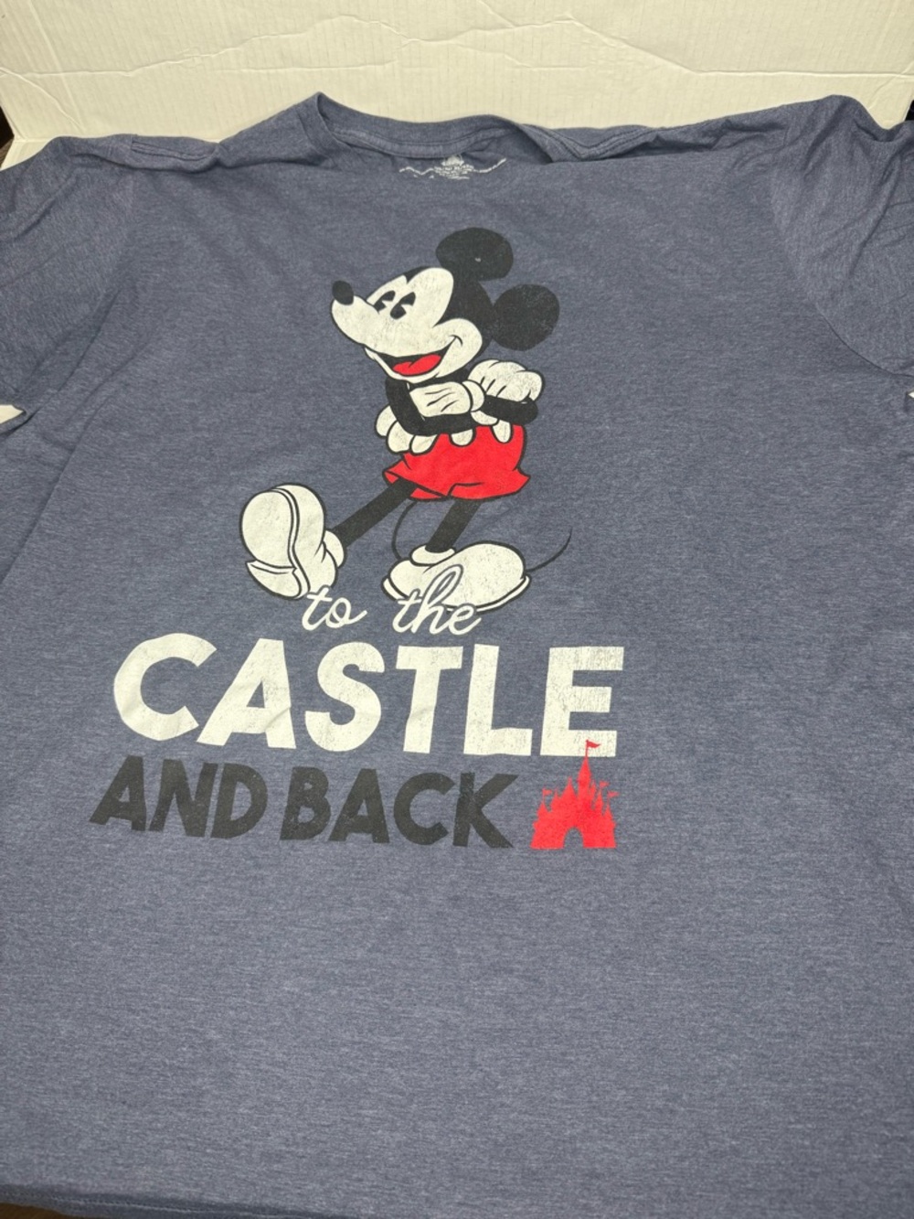Disney Mickey Mouse Castle Graphic Tee - Navy, Red, White, Black